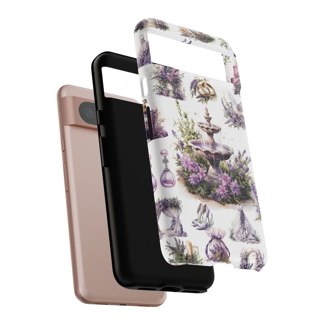 Impact Resistant, Lavender Wedding, Cute Phone Cases for Samsung S24, S23, S22, S21, IPhone 15 pro Iphone 14 pro Iphone 13 IPhone 12 Iphone 11 - Studio40ParkLane