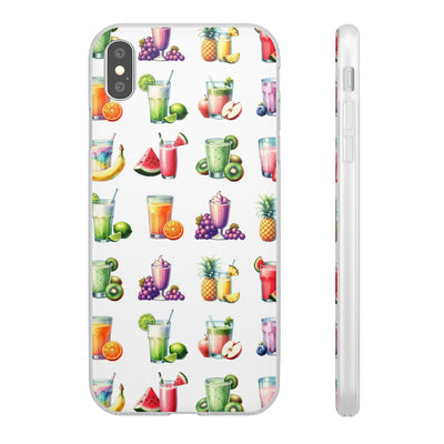 Cute Flexi Phone Cases, For Iphones and Samsung Galaxy Phones, Tropical Summer Fruit Cocktails, Galaxy S23 Phone Case, Samsung S22 Case, Samsung S21, Iphone 15, Iphone 14, Iphone 13