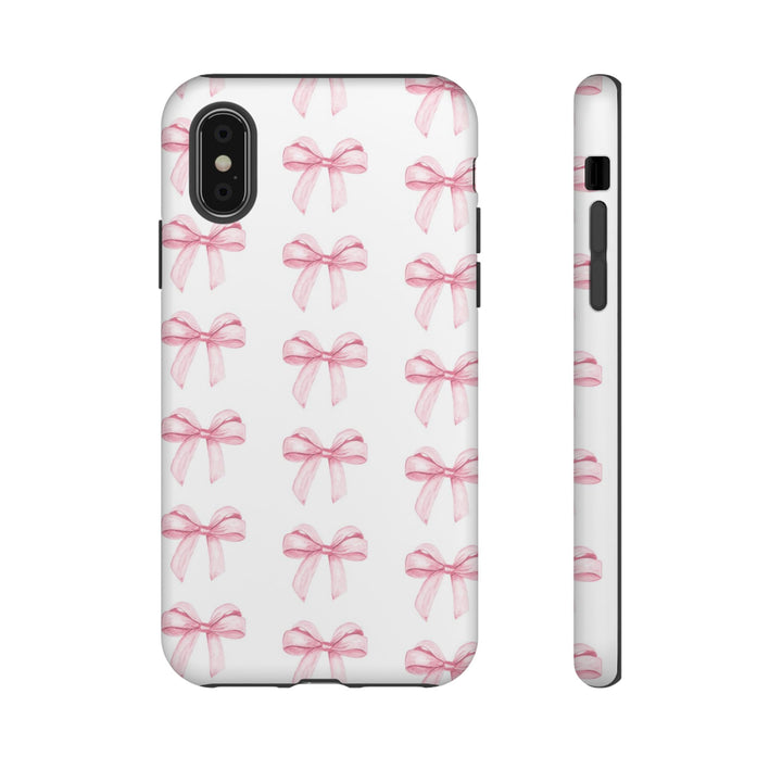 Pink Bows Cute Phone Case, for IPhone 16 Pro Max | Iphone 15, Iphone 14, IPhone 13 Case, 11 8 7, Samsung Galaxy S24, S23, S22, S21, 2 Layer Protection - Studio40ParkLane