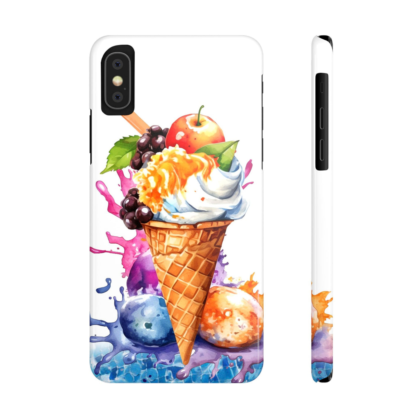 Summer Ice Cream Cone Slim Cute Phone Cases for Iphone  | iPhone 15 Case | iPhone 15 Pro Max Case, Iphone 14, Iphone 14 Pro Max, Iphone 13