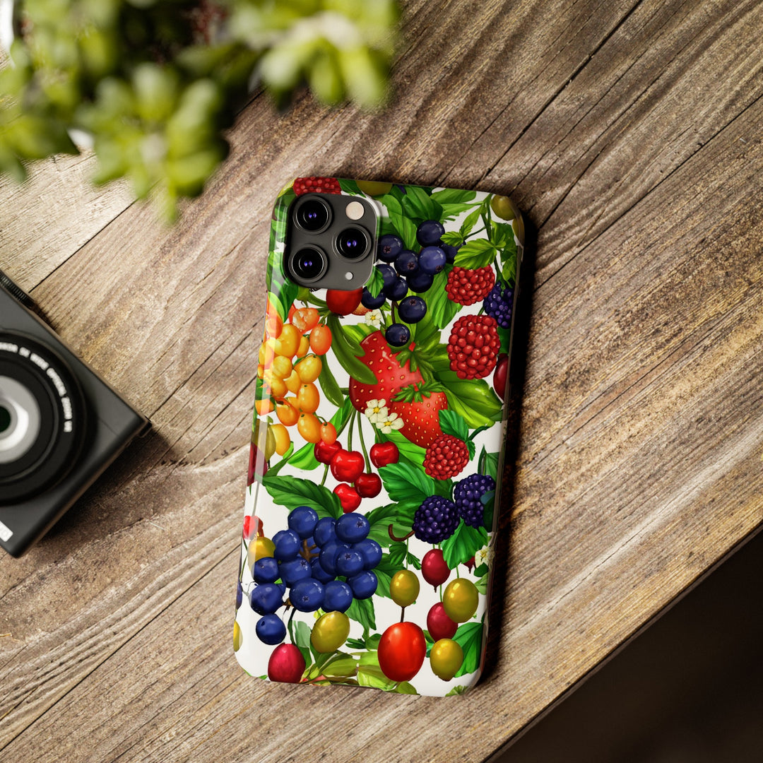 Slim Cute Phone Cases for Iphone - | iPhone 15 Case | iPhone 15 Pro Max Case, Iphone 14 Case, Iphone 14 Pro Max, Iphone 13, Summer Mixed Fruit - Studio40ParkLane