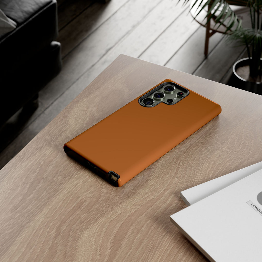 Premium Tough Rusty Brown Orange Gift for Her Cute Phone Cases for Samsung S25 S24, S23, S22, S21, Iphone, 16, 15, 14, 13 Pro Max Ultra - Studio40ParkLane