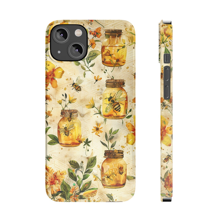 Slim Cute Phone Cases for Iphone | iPhone 15 Case | iPhone 15 Pro Max Case, Iphone 14, Iphone 14 Pro Max, Iphone 13, Honey Bees Yellow - Studio40ParkLane