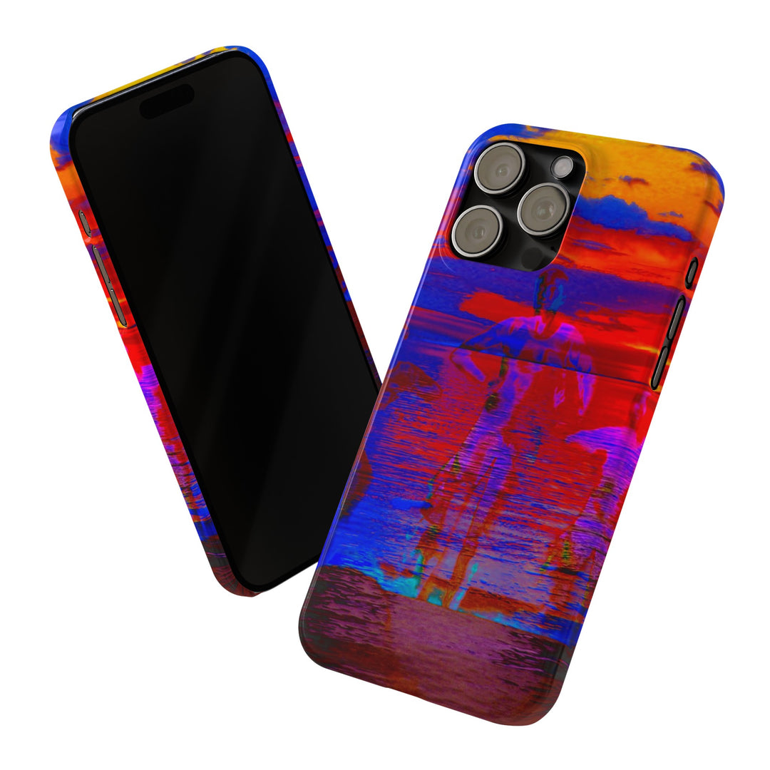 Slim Cute Phone Cases for Iphone | iPhone 15 Case | iPhone 15 Pro Max, Iphone 14 Case, Iphone 14 Pro Max, Iphone 13, Red Blue Sunset - Studio40ParkLane