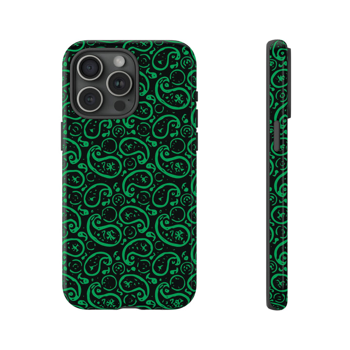 Cute IPhone Case | iPhone 15 Case | iPhone 15 Pro Max Case, Iphone 14 Case, Iphone 14 Pro Max Case IPhone Case for Art Lovers, Paisley Green - Studio40ParkLane