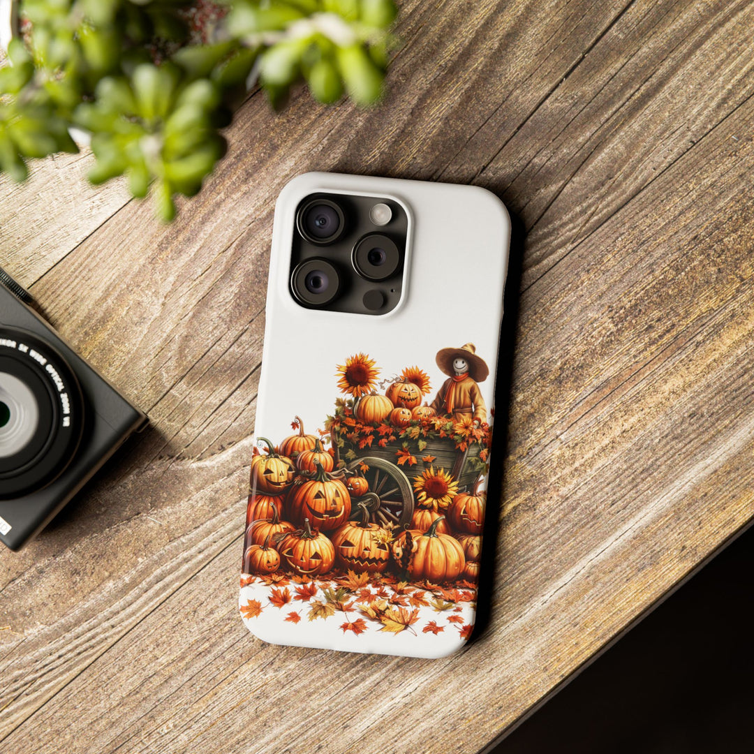 Slim Fall Leaves Scarecrow Slim Cute Phone Cases for Iphone | iPhone 15 Case | iPhone 15 Pro Max Case, Iphone 14, Iphone 14 Pro Max, Iphone 13 - Studio40ParkLane