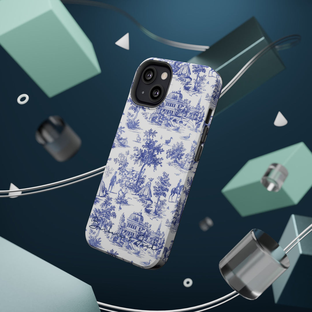 Magsafe French Toile Personalized Initial Custom Gift Cute Phone Cases for Iphone 16 Pro Max | iPhone 15, Pro Max Case, Iphone 14, 13, 12, 11, 10 - Studio40ParkLane
