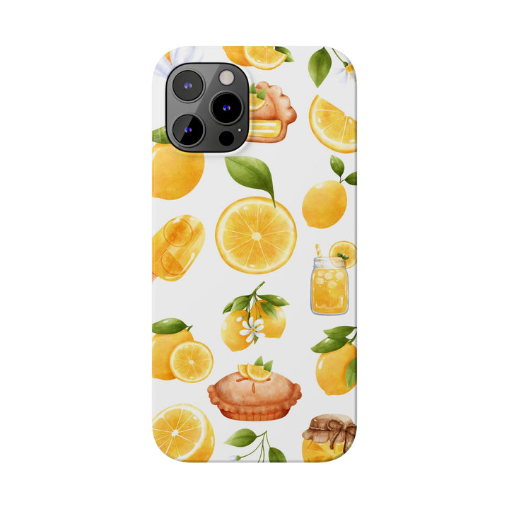 Slim Cute Phone Cases for Iphone - | iPhone 15 Case | iPhone 15 Pro Max Case, Iphone 14 Case, Iphone 14 Pro Max, Iphone 13, Summer Fruit Lemon - Studio40ParkLane