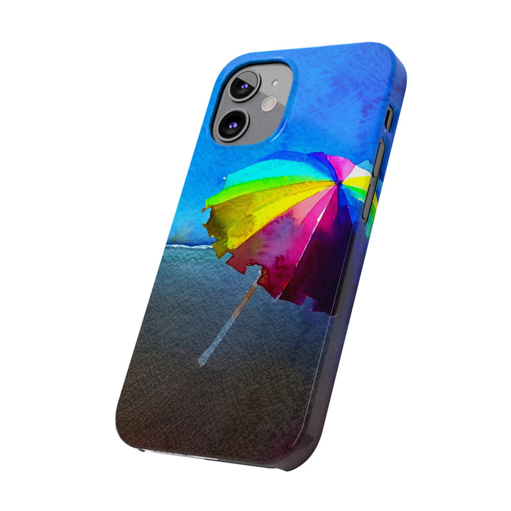 Slim Cute Phone Cases for Iphone - | iPhone 15 Case | iPhone 15 Pro Max Case, Iphone 14 Case, Iphone 14 Pro Max, Iphone 13, Summer Beach Umbrella - Studio40ParkLane