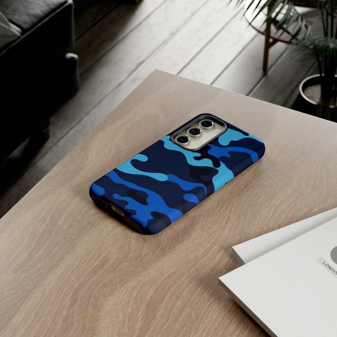 Cute Samsung Phone Case | Aesthetic Samsung Phone Case | Galaxy S23, S22, S21, S20 | Blue Camouflage, Protective Phone Case - Studio40ParkLane