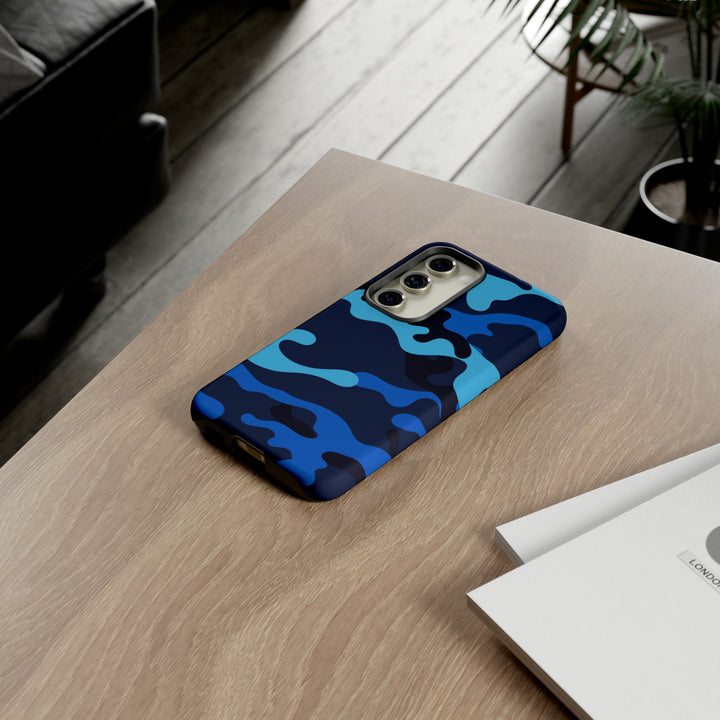 Cute Samsung Phone Case | Aesthetic Samsung Phone Case | Galaxy S23, S22, S21, S20 | Blue Camouflage, Protective Phone Case - Studio40ParkLane