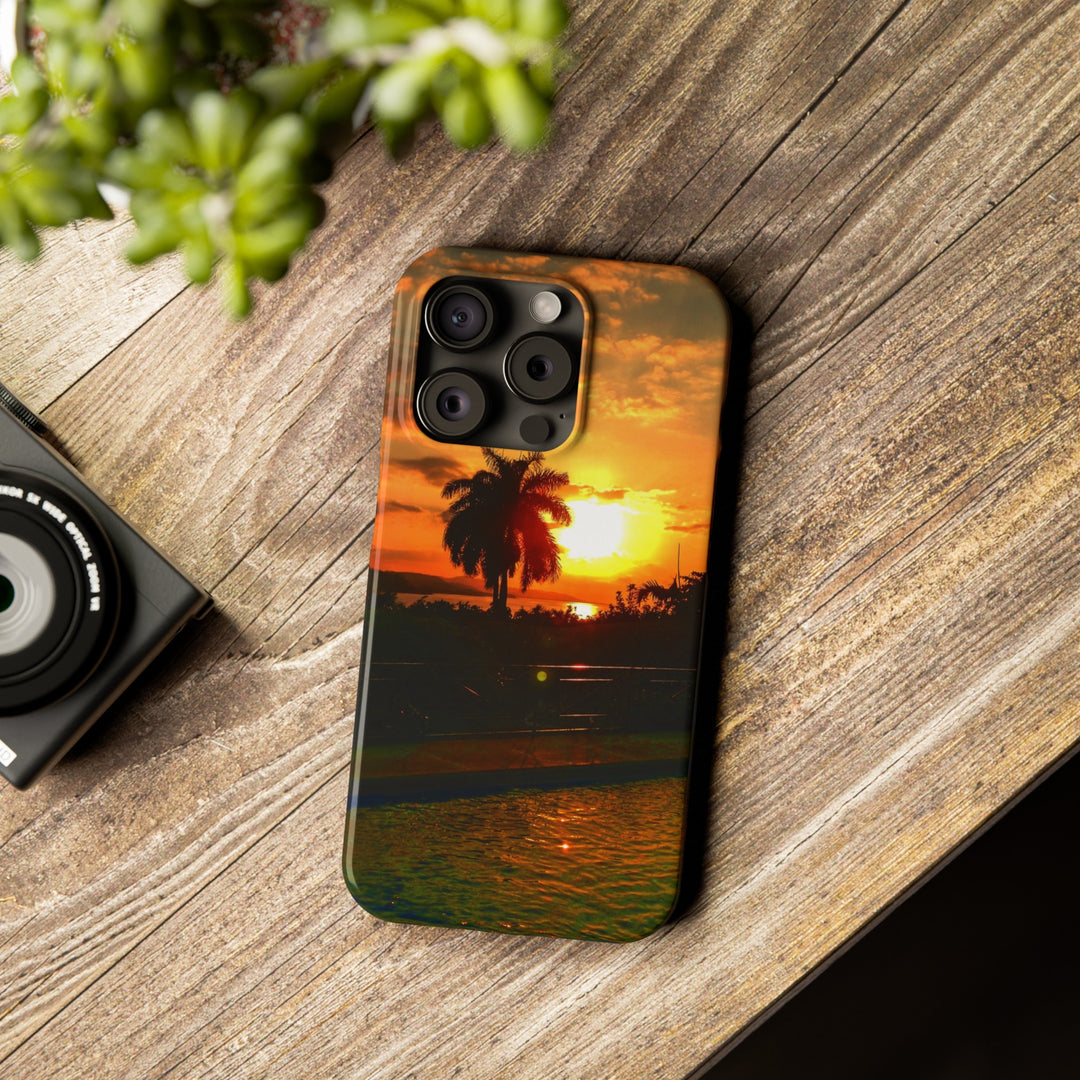 Slim Cute Phone Cases for Iphone - | iPhone 15 Case | iPhone 15 Pro Max Case, Iphone 14 Case, Iphone 14 Pro Max, Iphone 13, Summer Jamaica Sunset - Studio40ParkLane