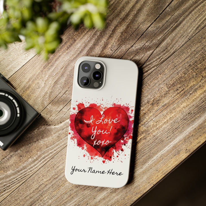 Slim Personalized Slim Cute iPhone Cases - | iPhone 15 Case | iPhone 15 Pro Max Case, Iphone 14 Case, Iphone 14 Pro Max, Iphone 13, Valentine Heart Love - Studio40ParkLane
