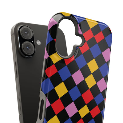 Aesthetic Colorful Checkerboard Tough Magsafe Phone Case - For iPhone 17 Pro Max iPhone 16 Pro iPhone 15 Iphone 14 Plus 13 Pro 12 11 Gift - Studio40ParkLane