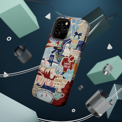 New York Winter Coquette Collage Tough Magsafe Cute Phone Cases for Iphone | iPhone 17 Pro Max Case, Iphone 16, Iphone 15 14 13 12 11 10 9