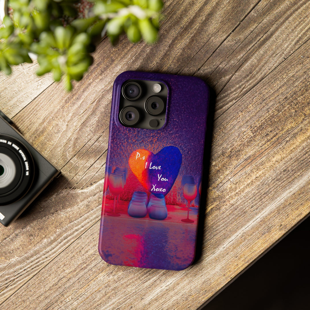 Slim Cute Phone Cases for Iphone - | iPhone 15 Case | iPhone 15 Pro Max Case, Iphone 14 Case, Iphone 14 Pro Max, Iphone 13, PS I Love You Heart - Studio40ParkLane