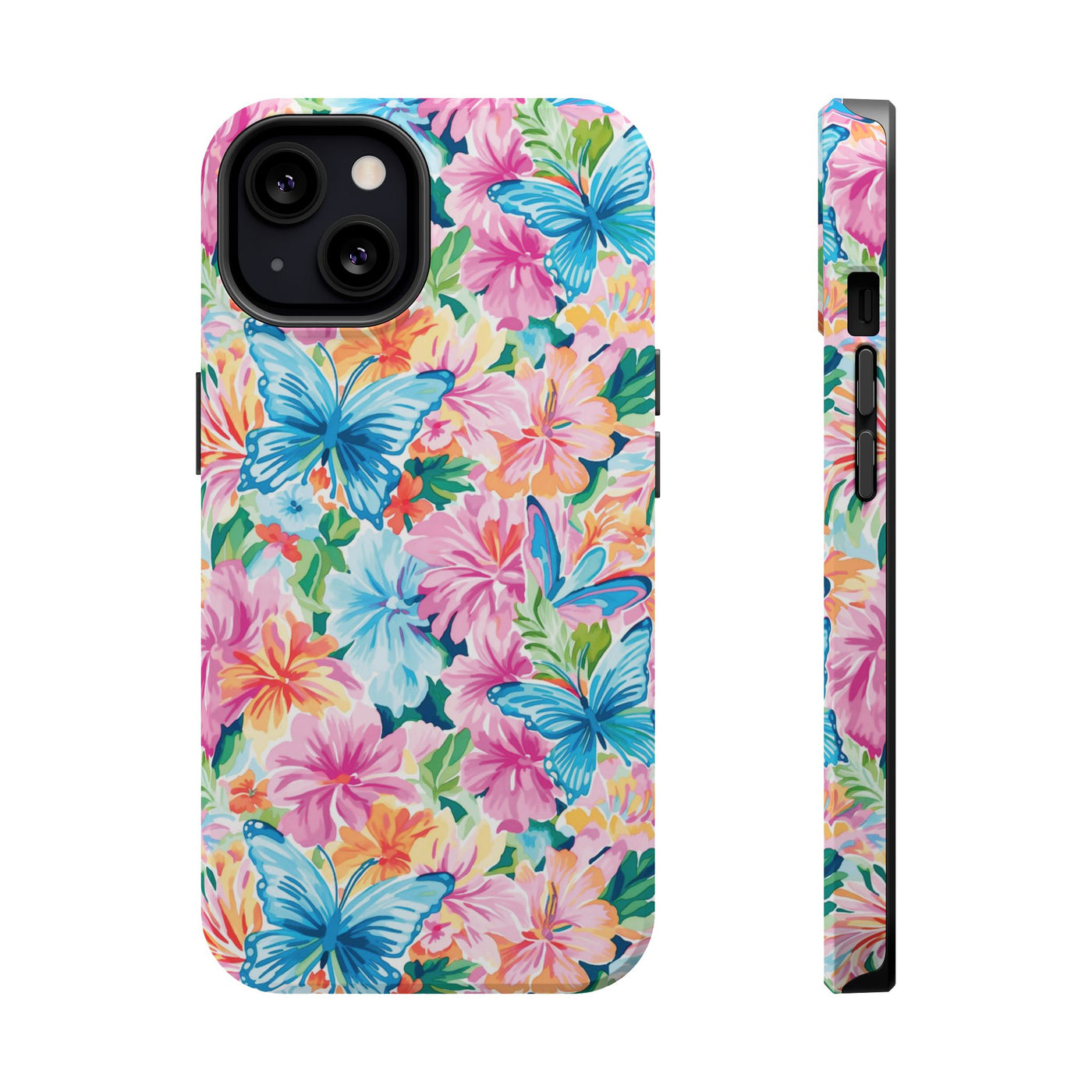 Butterflies Flowers Magsafe Cute Phone Case for Iphone Gift for Her, iPhone 16 Case iPhone 15 Pro Max Case, Iphone 14, Iphone 14 Pro Max, 13, 12