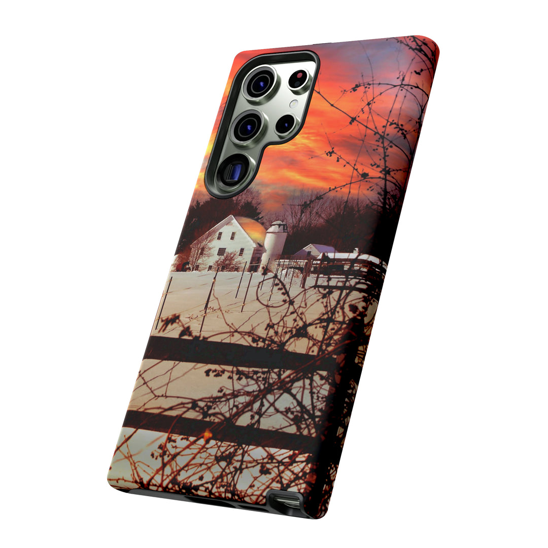 Cute Samsung Phone Case | Aesthetic Samsung Phone Case | Galaxy S23, S22, S21, S20 | Winter Sunset, Protective Phone Case - Studio40ParkLane