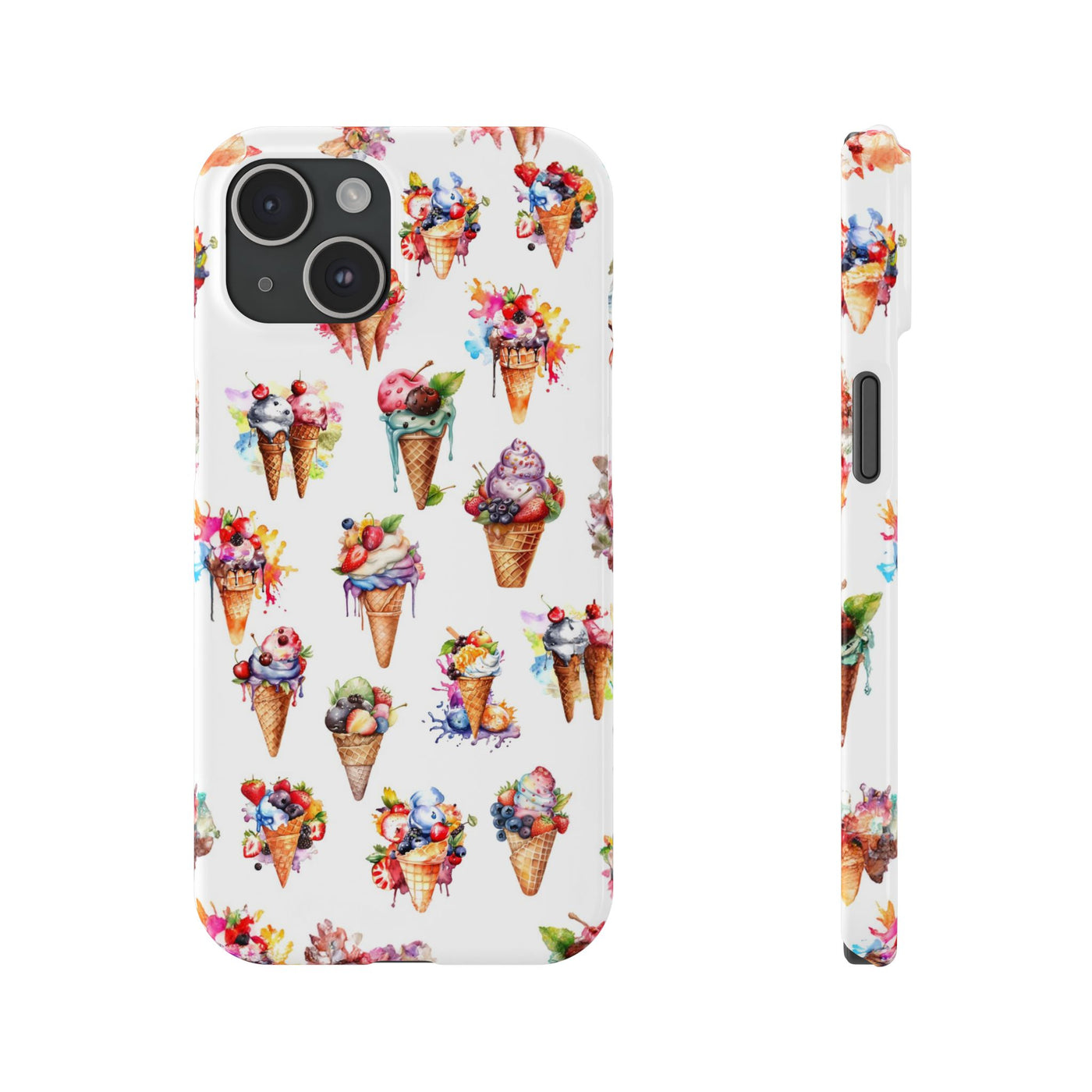 Slim Summer Ice Cream Slim Cute Phone Cases for Iphone  | iPhone 15 Case | iPhone 15 Pro Max Case, Iphone 14, Iphone 14 Pro Max, Iphone 13