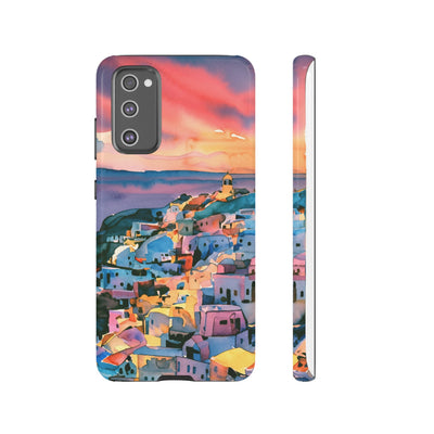 Impact Resistant, Greek Sunset, Cute Phone Cases for Samsung S24, S23, S22, S21, IPhone 15 pro Iphone 14 pro Iphone 13 IPhone 12 Iphone 11