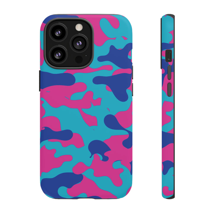 Cute IPhone Case | Blue Pink Camouflage, iPhone 15 Case | iPhone 15 Pro Case, Iphone 14 Case, Iphone 14 Pro Max Case, Protective Iphone Case - Studio40ParkLane