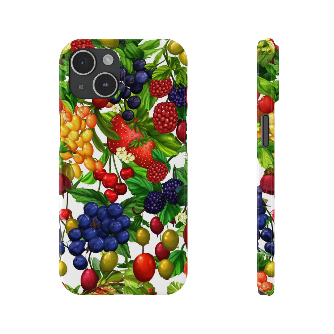 Slim Cute Phone Cases for Iphone - | iPhone 15 Case | iPhone 15 Pro Max Case, Iphone 14 Case, Iphone 14 Pro Max, Iphone 13, Summer Mixed Fruit - Studio40ParkLane