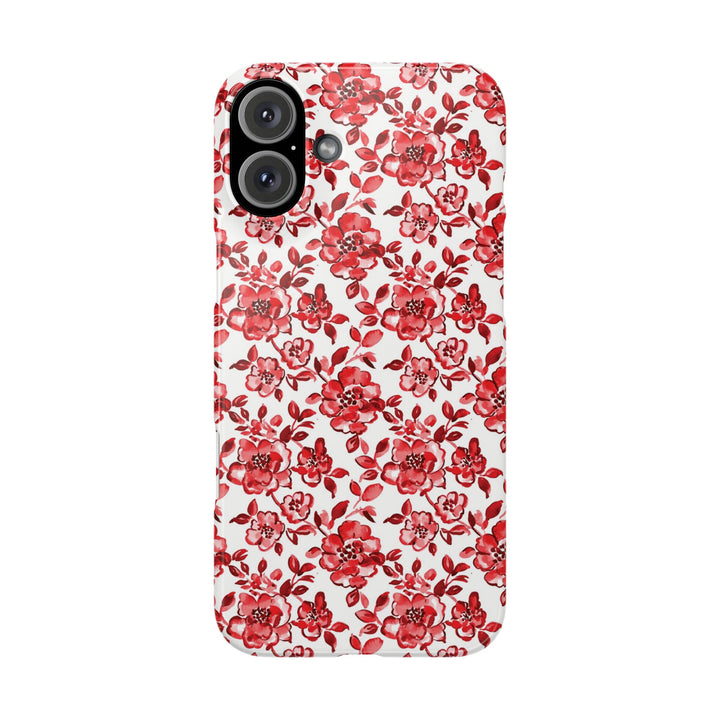 Slim Red Chinoiserie Gift for Her Cute Phone Cases for Iphone 16 Pro Max | iPhone 15 Case | iPhone 15 Pro Max Case, Iphone 14, Iphone 14 Pro Max, Iphone 13 12 11 8 7 - Studio40ParkLane