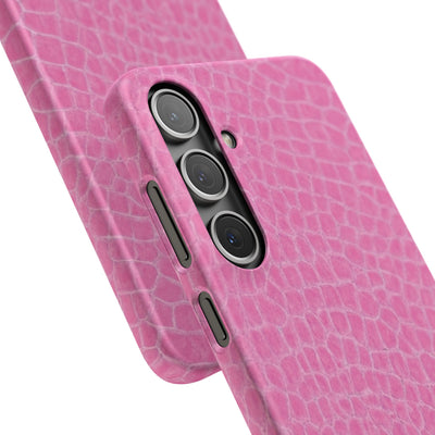Snap Non Leather Pink Color Pattern Gift for Her Cute Phone Cases for Samsung Galaxy S24, S23, S22, S21, S20, Plus, Ultra, Iphone 16, 15, 14, Pro and Max - Studio40ParkLane