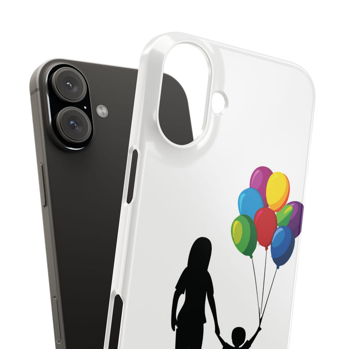 Slim Mother Child Balloons Gift for Her Cute Phone Cases for Iphone 16 Pro Max | iPhone 15 Case | iPhone 15 Pro Max Case, Iphone 14, 13, 12, 11, 10, 8, 7 - Studio40ParkLane