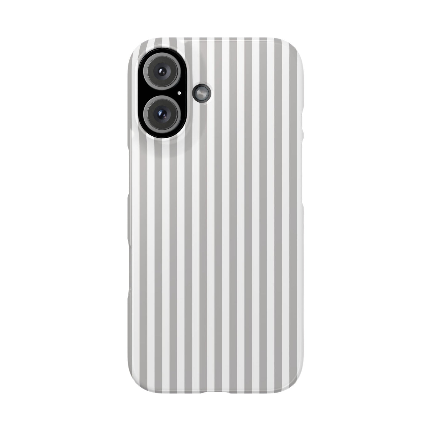 Slim Light Grey Striped Cute Phone Case for Iphone 16 - | iPhone 15 Pro Max Case | iPhone 14 Case Iphone 13 12 11 10 9 8 7 Gift for Her - Studio40ParkLane