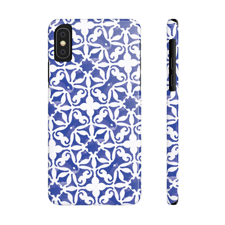 Slim Blue Mosaic Gift for Her Cute Phone Cases for Iphone 16 Case | iPhone 15 Case | iPhone 15 Pro Max Case, Iphone 14, Iphone 14 Pro Max, Iphone 13, 11,10,8,7 - Studio40ParkLane
