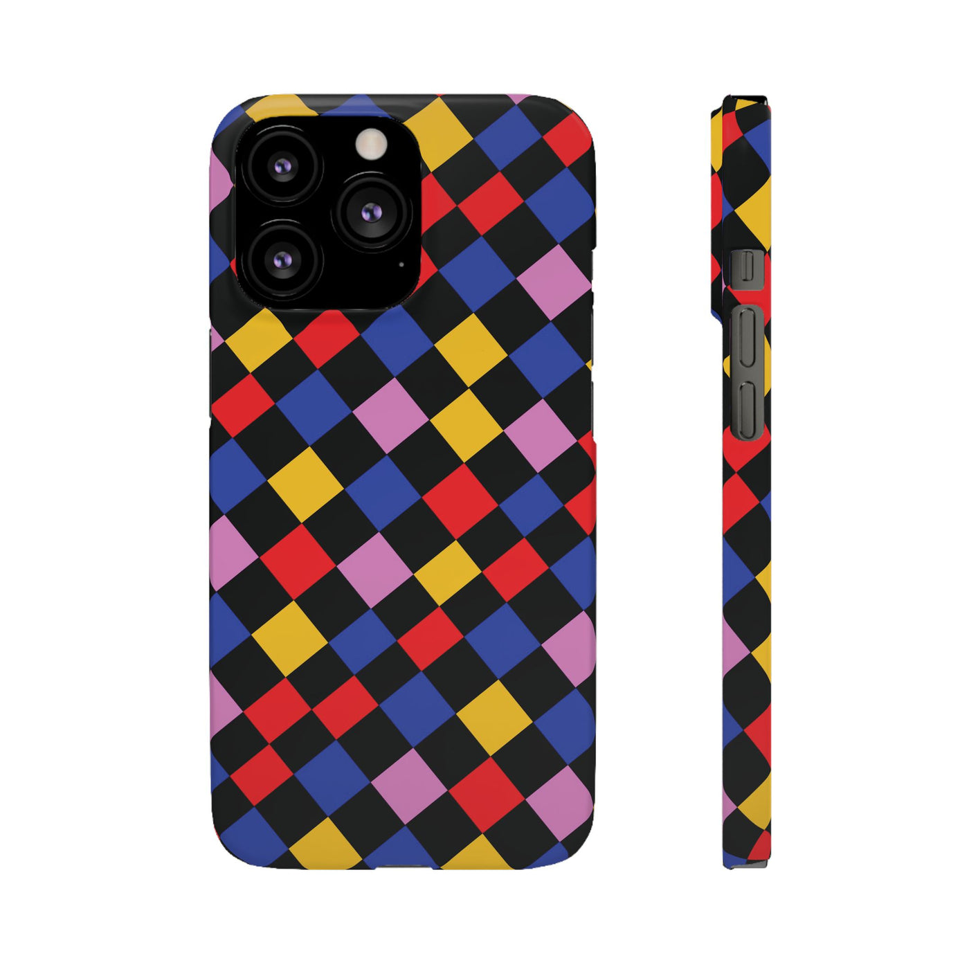 Colorful Checkerboard Cute Phone Case - Sleek Snap - for iPhone 16 15 14 13 12 11 Max Pro Plus Samsung Galaxy S24 S23 S22 S21 S20 Plus Ultra - Studio40ParkLane