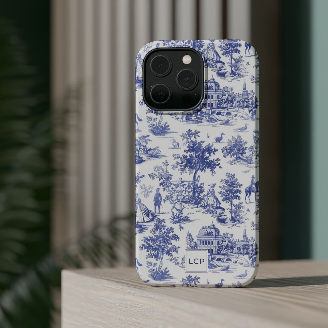 Custom Personalized French Toile Magsafe Phone Case for Iphone 18 - iPhone 17 Pro Max Air Plus 15 14 13 12 11, Samsung Galaxy Phone Cases - Studio40ParkLane
