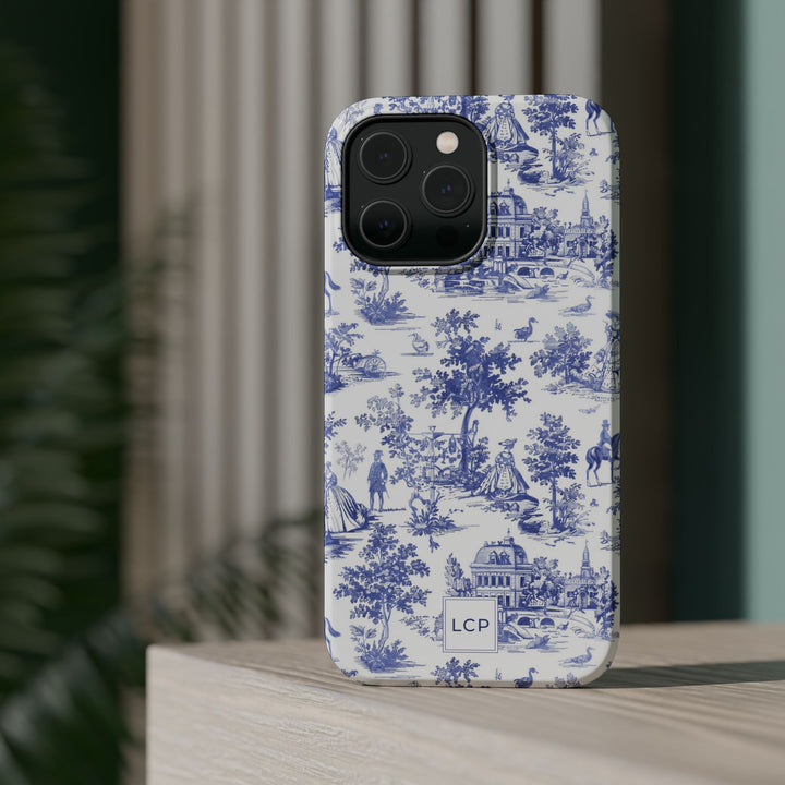 Custom Personalized French Toile Magsafe Phone Case for Iphone 18 - iPhone 17 Pro Max Air Plus 15 14 13 12 11, Samsung Galaxy Phone Cases - Studio40ParkLane