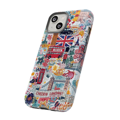 London England Coquette Collage Tough Premium Phone Case - For iPhone 17 Pro Max iPhone 16 Pro iPhone 15 Iphone 14 Plus 13 Pro 12 11 10 XR - Studio40ParkLane