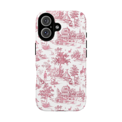 Premium Tough French Toile Gift for Her Cute Phone Cases for Samsung S25, S24, S23, S22, S21 Iphone, 16, 15, 14, 13, 12 Plus Max Pro Ultra - Studio40ParkLane