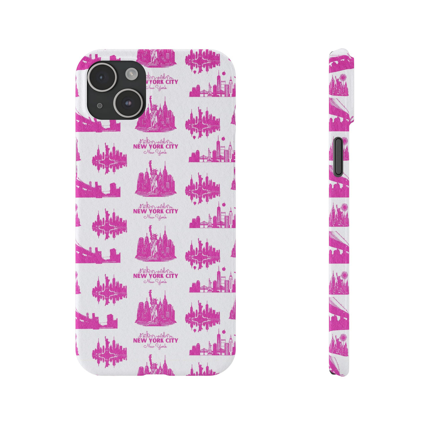 New York Skyline Pink Collage Coquette Gift for Her Cute Phone Cases for Iphone 16 Pro Max | iPhone 15 Case | iPhone 15 Pro Max Case, Iphone 14, Iphone 14 Pro Max, Iphone 13 12 11 8 7