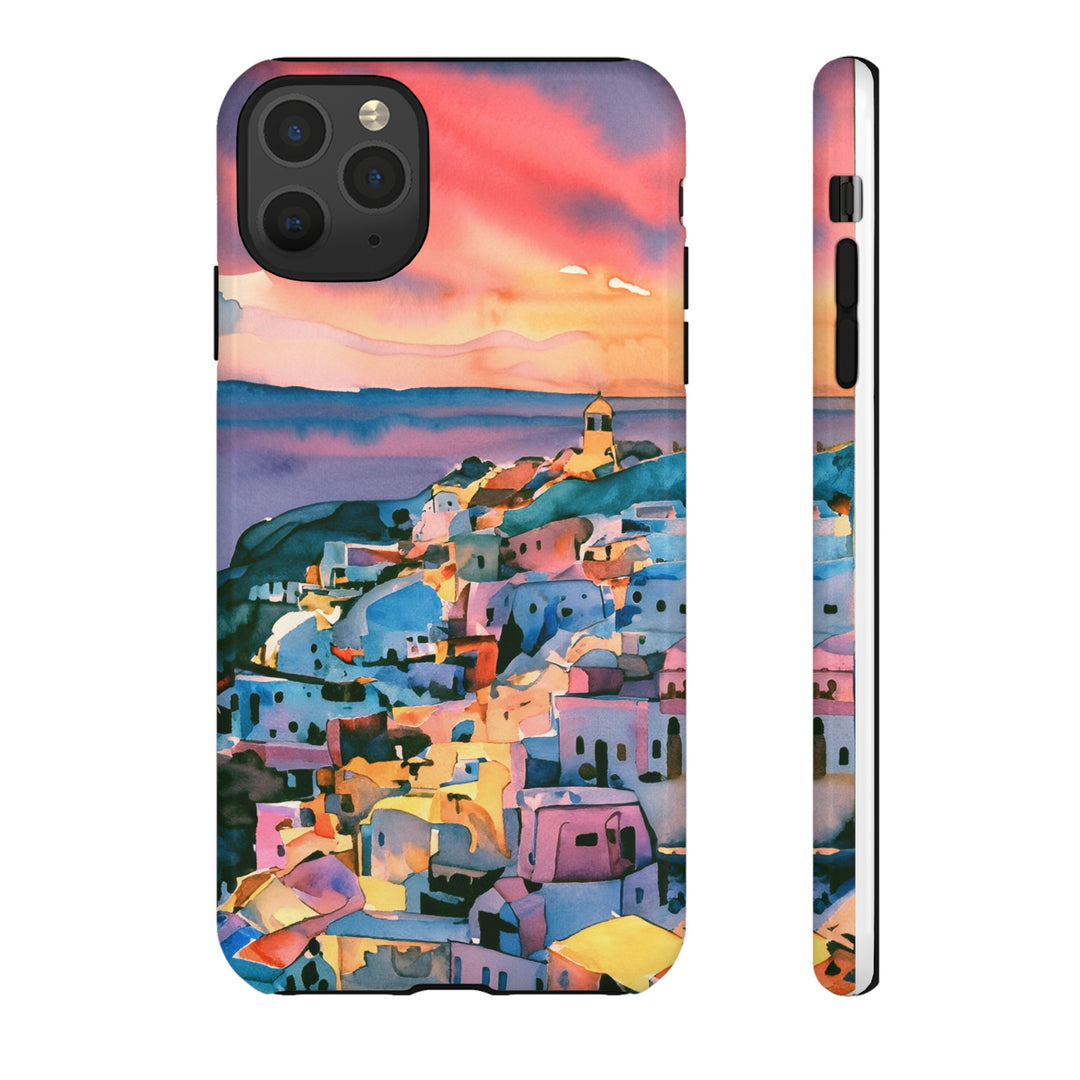 Impact Resistant, Greek Sunset, Cute Phone Cases for Samsung S24, S23, S22, S21, IPhone 15 pro Iphone 14 pro Iphone 13 IPhone 12 Iphone 11 - Studio40ParkLane