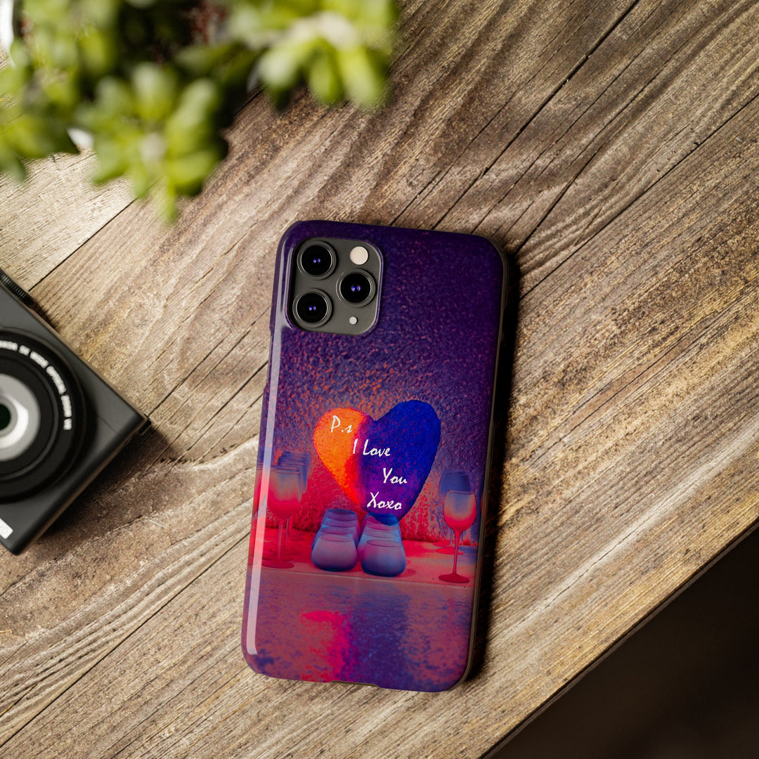 Slim Cute Phone Cases for Iphone - | iPhone 15 Case | iPhone 15 Pro Max Case, Iphone 14 Case, Iphone 14 Pro Max, Iphone 13, PS I Love You Heart - Studio40ParkLane