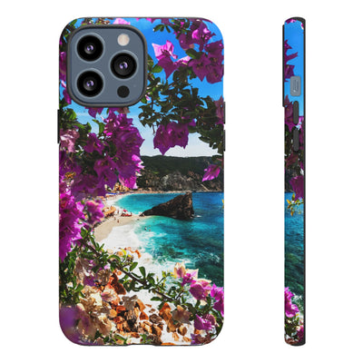 Impact Resistant, Bougainvillea Seaview, Cute Phone Cases for Samsung S24, S23, S22, S21, IPhone 15 pro Iphone 14 pro Iphone 13 IPhone 12 Iphone 11