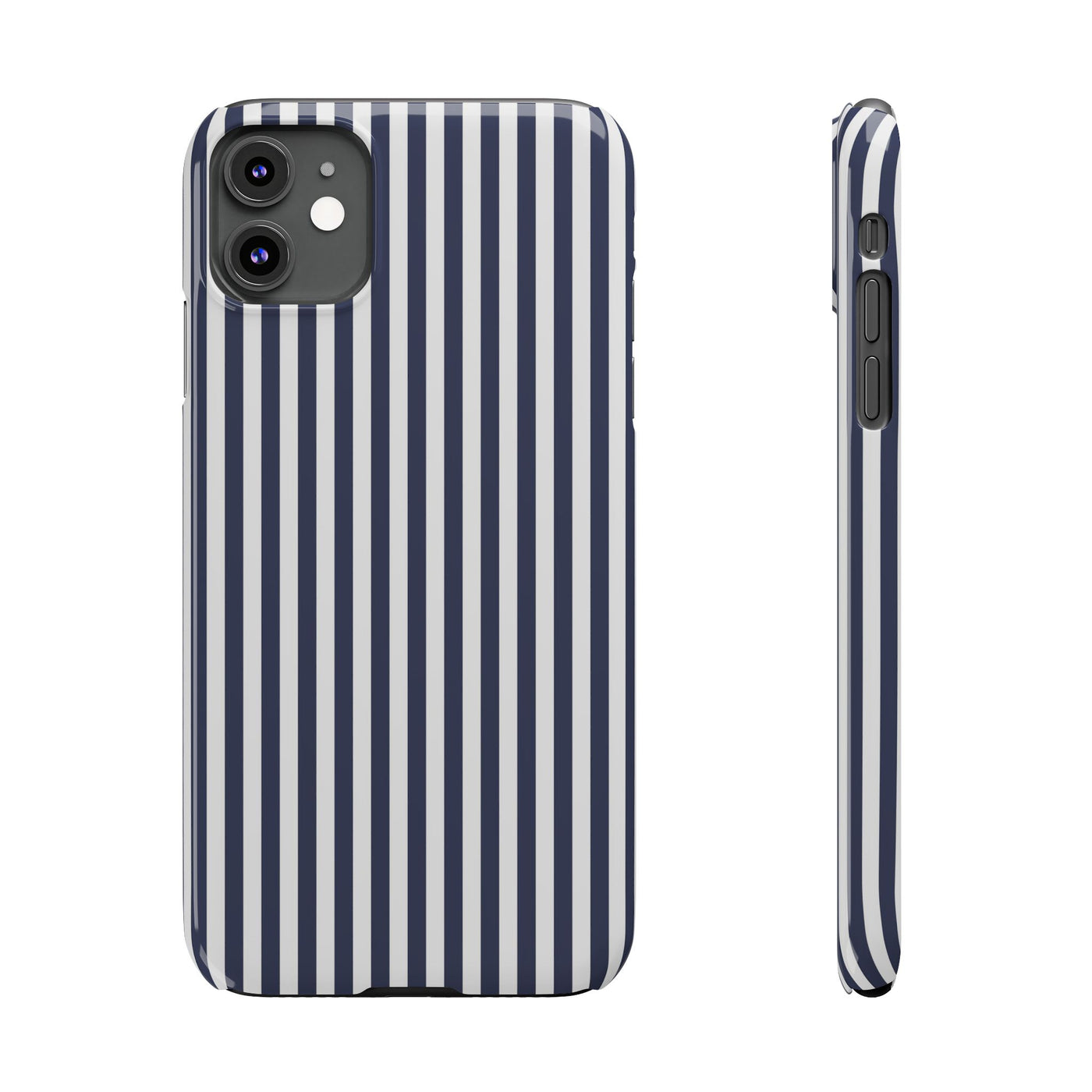 Slim Navy Blue Striped Cute Phone Case for Iphone 16 - | iPhone 15 Pro Max Case | iPhone 14 Case Iphone 13 12 11 10 9 8 7 XS X Gift for Her - Studio40ParkLane