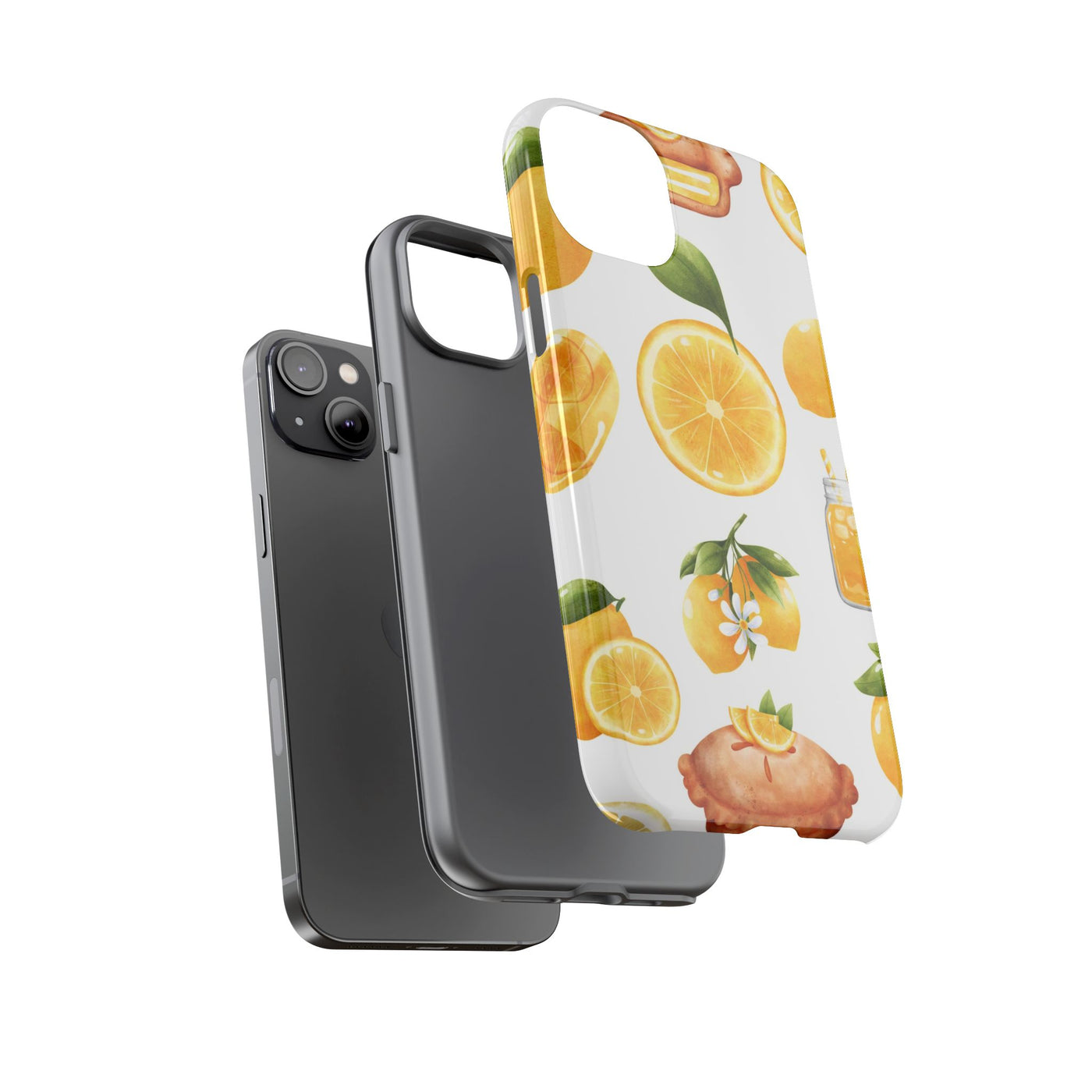 Impact Resistant, Lemon Fruit Pie, Cute Phone Cases for Samsung S24, S23, S22, S21, IPhone 15 pro Iphone 14 pro Iphone 13 IPhone 12 Iphone 11