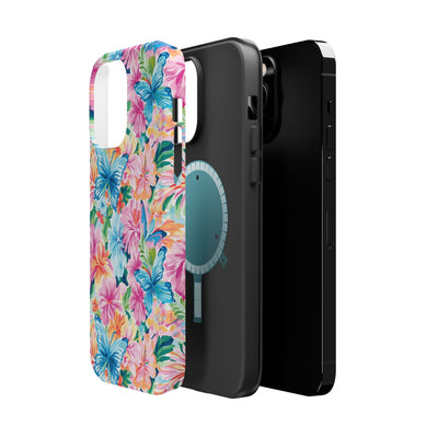 Butterflies Flowers Magsafe Cute Phone Case for Iphone Gift for Her, iPhone 16 Case iPhone 15 Pro Max Case, Iphone 14, Iphone 14 Pro Max, 13, 12