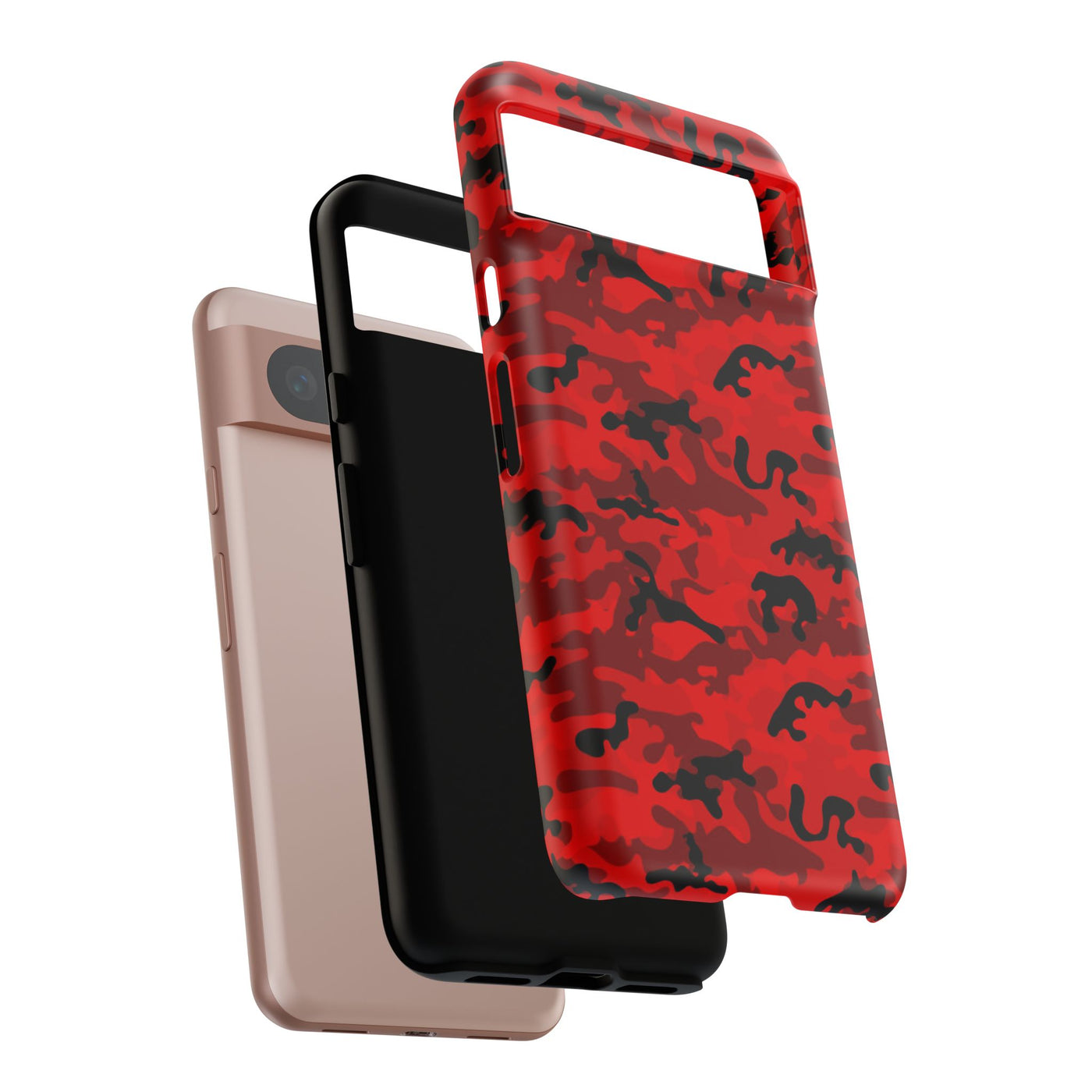 Impact Resistant, Red Camo Camouflage, Cute Phone Cases for Samsung S24, S23, S22, S21, IPhone 15 pro Iphone 14 pro Iphone 13 IPhone 12 Iphone 11