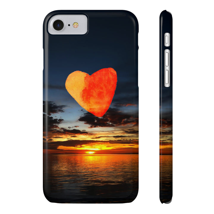 Slim Cute Phone Cases for Iphone - | iPhone 15 Case | iPhone 15 Pro Max Case, Iphone 14 Case, Iphone 14 Pro Max, Iphone 13, Rising Heart Sunset - Studio40ParkLane