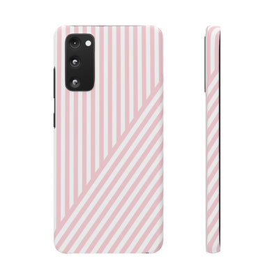 Aesthetic Sweet Pink Stripes Cute Phone Case Sleek Snap - For iPhone 17 Pro Max iPhone 16 Pro iPhone 15 Iphone 14 Plus 13 Pro 12 11 10 Gift