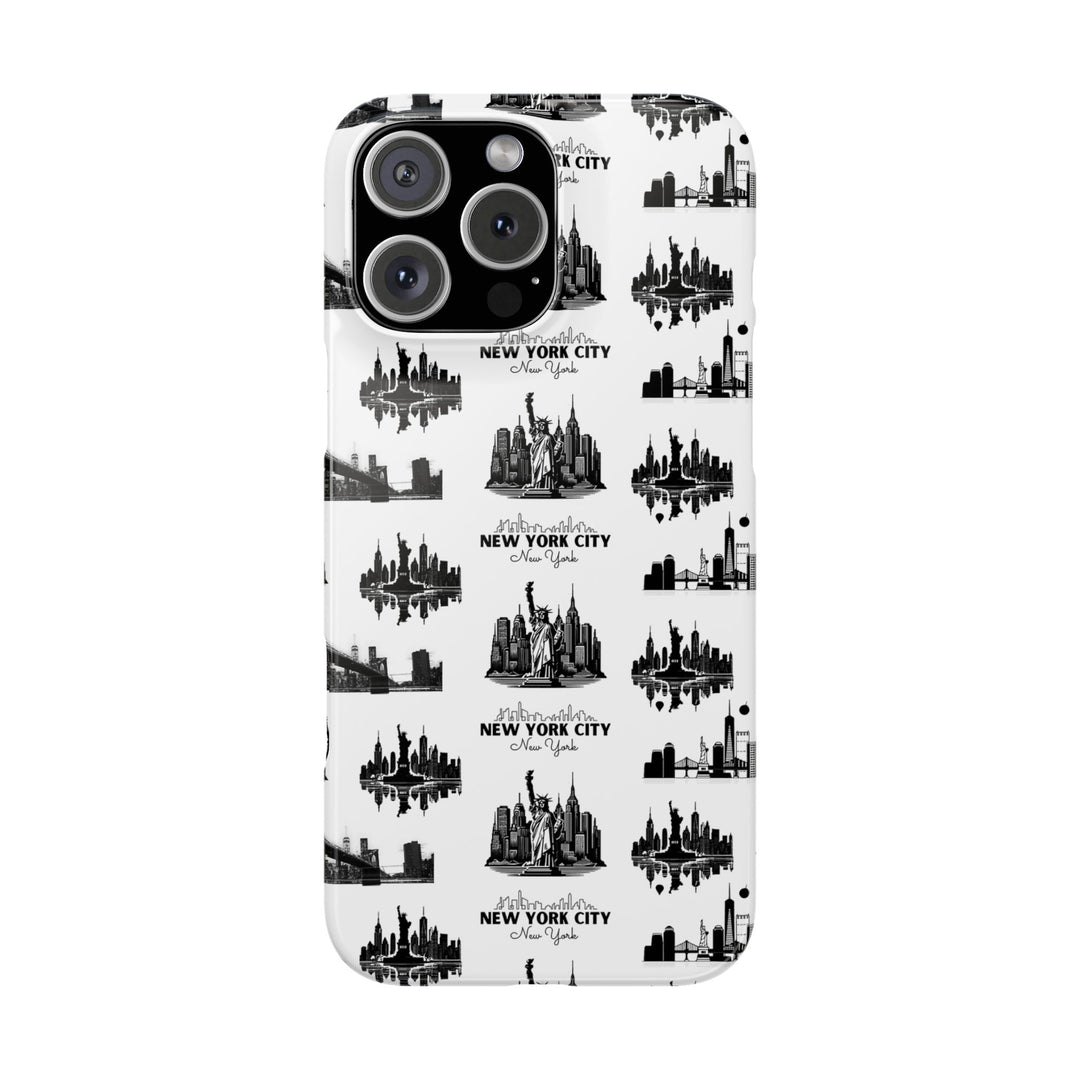 Slim New York Skyline Collage Coquette Gift for Her Cute Phone Cases for Iphone 16 Pro Max | iPhone 15 Case | iPhone 15 Pro Max Case, Iphone 14, Iphone 14 Pro Max, Iphone 13 12 11 8 7 - Studio40ParkLane
