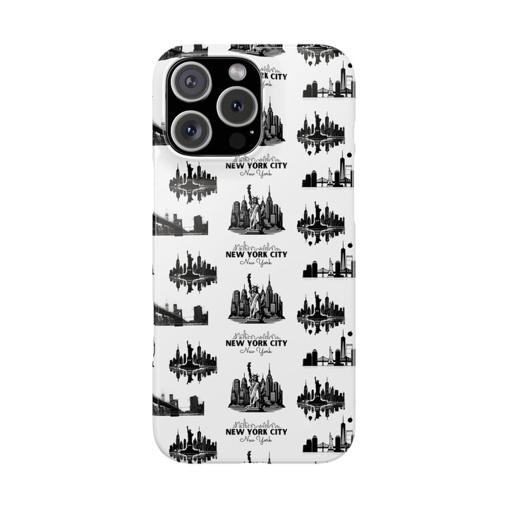 Slim New York Skyline Collage Coquette Gift for Her Cute Phone Cases for Iphone 16 Pro Max | iPhone 15 Case | iPhone 15 Pro Max Case, Iphone 14, Iphone 14 Pro Max, Iphone 13 12 11 8 7 - Studio40ParkLane