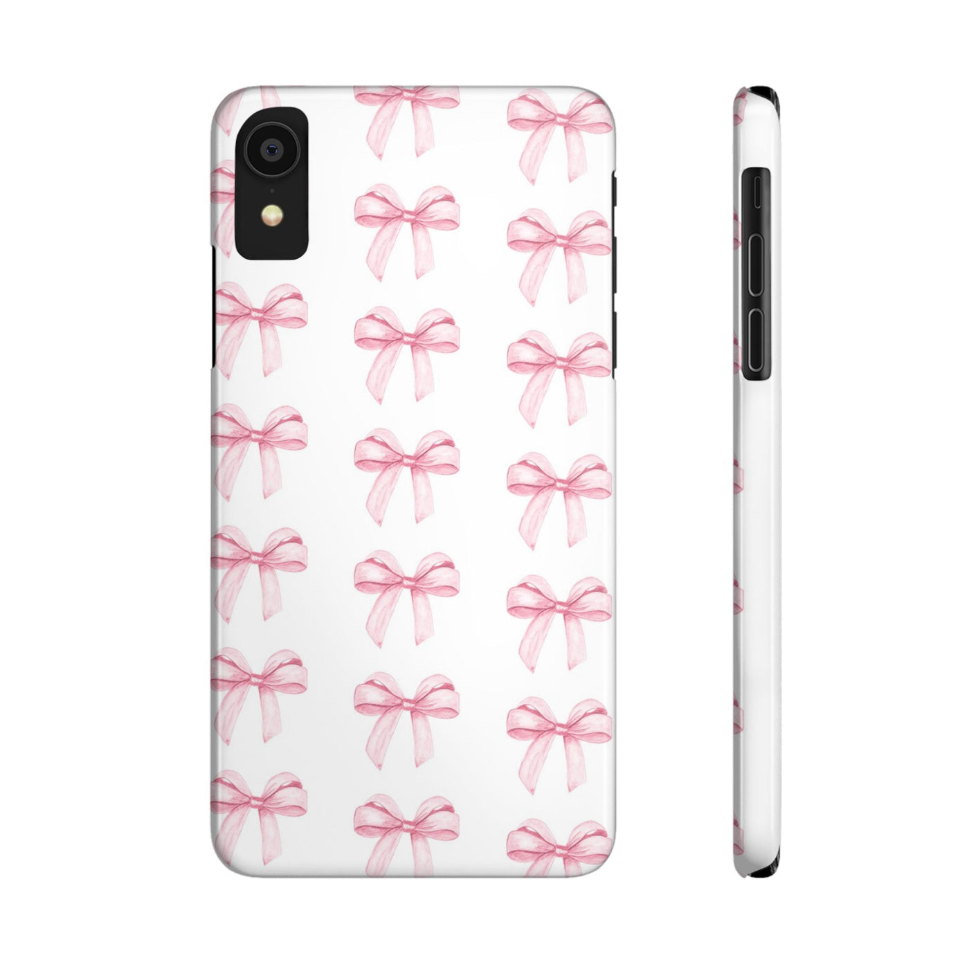 Slim Pink Bows Cute Phone Cases for Iphone 16 Pro Max | iPhone 15 Case | iPhone 15 Pro Max Case, Iphone 14, Iphone 14 Pro Max, Iphone 13 12 11 8 7