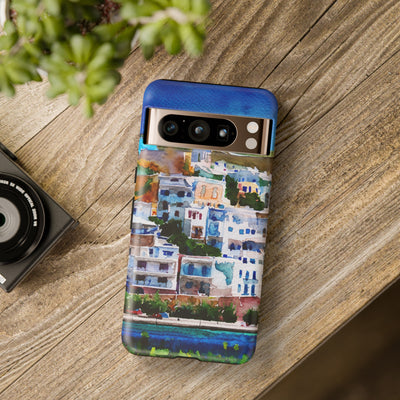 Impact Resistant, Greece House, Cute Phone Cases for Samsung S24, S23, S22, S21, IPhone 15 pro Iphone 14 pro Iphone 13 IPhone 12 Iphone 11